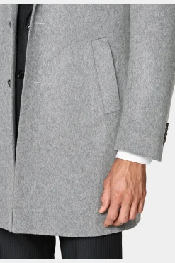 SUITSUPPLY Mantel Hellgrau-Männlich Elegante Mäntel