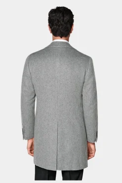 SUITSUPPLY Mantel Hellgrau-Männlich Elegante Mäntel