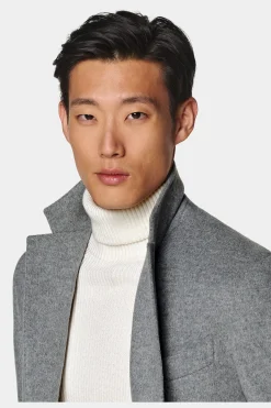 SUITSUPPLY Mantel Hellgrau-Männlich Elegante Mäntel