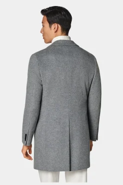SUITSUPPLY Mantel Hellgrau-Männlich Elegante Mäntel