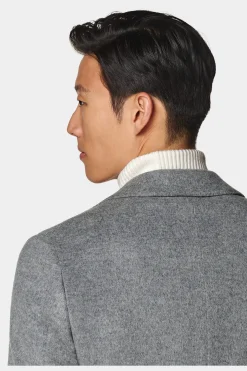 SUITSUPPLY Mantel Hellgrau-Männlich Elegante Mäntel