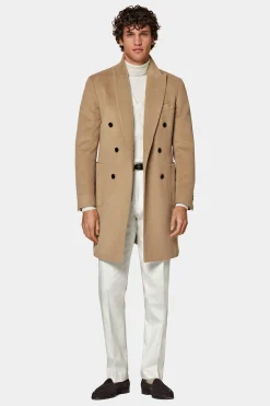 SUITSUPPLY Mantel Mittelbraun-Männlich Elegante Mäntel