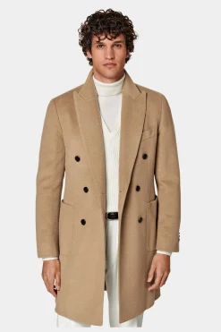 SUITSUPPLY Mantel Mittelbraun-Männlich Elegante Mäntel