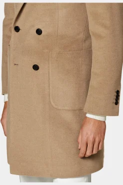 SUITSUPPLY Mantel Mittelbraun-Männlich Elegante Mäntel