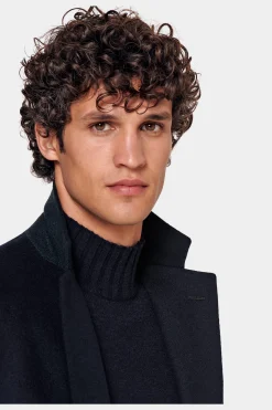 SUITSUPPLY Mantel Navy-Männlich Elegante Mäntel