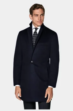 SUITSUPPLY Mantel Navy-Männlich Elegante Mäntel