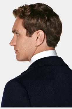 SUITSUPPLY Mantel Navy-Männlich Elegante Mäntel