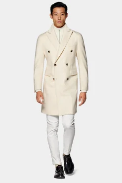 SUITSUPPLY Mantel Off-White-Männlich Elegante Mäntel