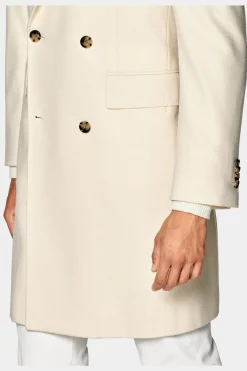 SUITSUPPLY Mantel Off-White-Männlich Elegante Mäntel