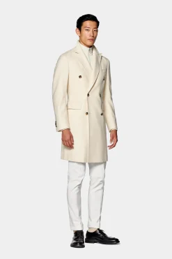 SUITSUPPLY Mantel Off-White-Männlich Elegante Mäntel