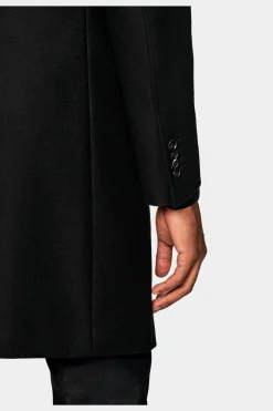 SUITSUPPLY Mantel Schwarz-Männlich Elegante Mäntel
