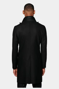 SUITSUPPLY Mantel Schwarz-Männlich Elegante Mäntel