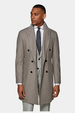 SUITSUPPLY Mantel Taupe-Männlich Elegante Mäntel