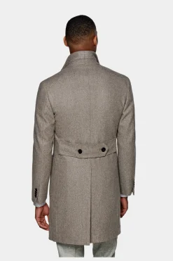 SUITSUPPLY Mantel Taupe-Männlich Elegante Mäntel