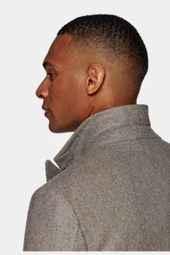 SUITSUPPLY Mantel Taupe-Männlich Elegante Mäntel