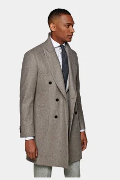 SUITSUPPLY Mantel Taupe-Männlich Elegante Mäntel