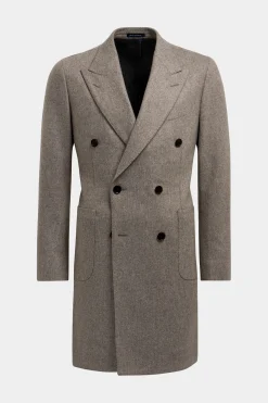 SUITSUPPLY Mantel Taupe-Männlich Elegante Mäntel