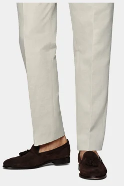 SUITSUPPLY Mira Hose Sand Bundfalte-Männlich Elegante Hosen