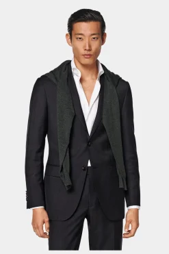 SUITSUPPLY Napoli Ganzjahresanzug Dunkelgrau-Männlich Business Anzüge