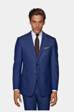 SUITSUPPLY Napoli Ganzjahresanzug Mittelblau-Männlich Business Anzüge