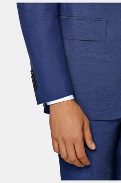 SUITSUPPLY Napoli Ganzjahresanzug Mittelblau-Männlich Business Anzüge