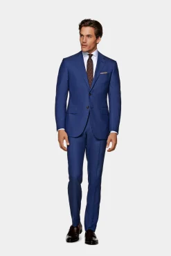 SUITSUPPLY Napoli Ganzjahresanzug Mittelblau-Männlich Business Anzüge