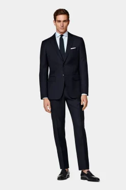 SUITSUPPLY Napoli Ganzjahresanzug Navy-Männlich Hochzeitsanzüge