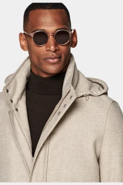 SUITSUPPLY Parka Hellbraun Gepolstert-Männlich Casual Jacken