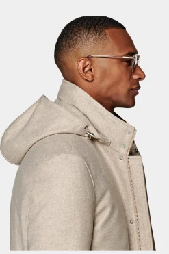 SUITSUPPLY Parka Hellbraun Gepolstert-Männlich Casual Jacken