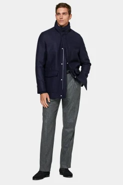 SUITSUPPLY Parka Navy Gepolstert-Männlich Casual Jacken