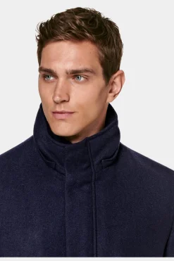 SUITSUPPLY Parka Navy Gepolstert-Männlich Casual Jacken