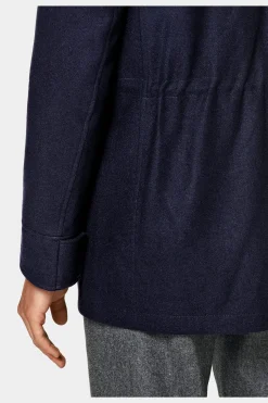 SUITSUPPLY Parka Navy Gepolstert-Männlich Casual Jacken