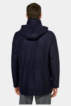 SUITSUPPLY Parka Navy Gepolstert-Männlich Casual Jacken