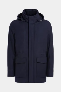 SUITSUPPLY Parka Navy Gepolstert-Männlich Casual Jacken