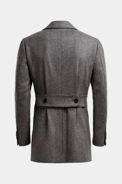 SUITSUPPLY Peacoat Hellgrau Fischgrät-Muster-Männlich Elegante Mäntel
