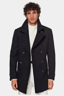 SUITSUPPLY Peacoat Navy-Männlich Elegante Mäntel