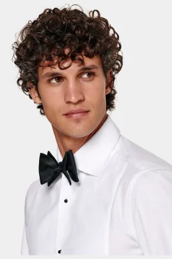 SUITSUPPLY Piqué-Smokinghemd Weiß Slim Fit-Männlich Klassische Hemden