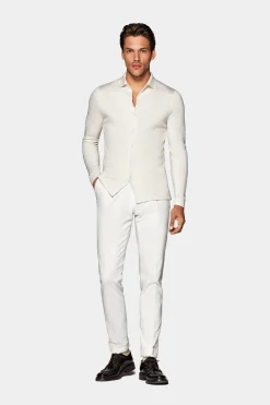 SUITSUPPLY Polo Cardigan Off-White-Männlich Poloshirts