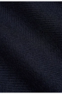 SUITSUPPLY Polo Mantel Navy Fischgrätmuster-Männlich Elegante Mäntel