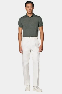 SUITSUPPLY Polo Shirt Grün-Männlich Poloshirts