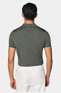 SUITSUPPLY Polo Shirt Grün-Männlich Poloshirts