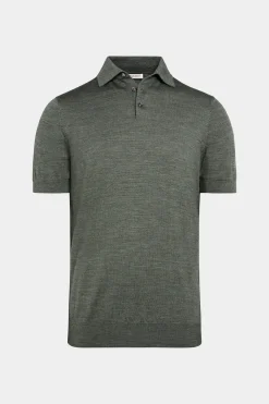 SUITSUPPLY Polo Shirt Grün-Männlich Poloshirts