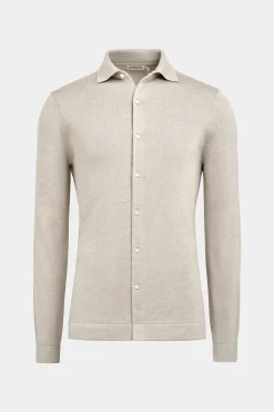 SUITSUPPLY Polo-Cardigan Hellbraun-Männlich Poloshirts