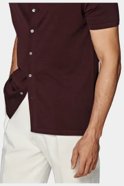 SUITSUPPLY Poloshirt Burgunderrot-Männlich Poloshirts