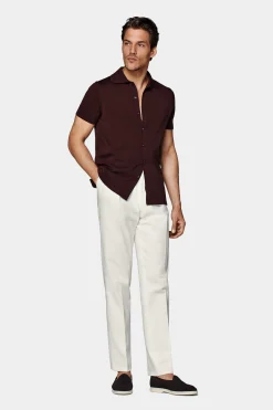 SUITSUPPLY Poloshirt Burgunderrot-Männlich Poloshirts