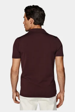 SUITSUPPLY Poloshirt Burgunderrot-Männlich Poloshirts