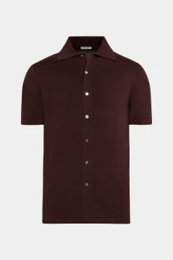 SUITSUPPLY Poloshirt Burgunderrot-Männlich Poloshirts
