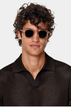 SUITSUPPLY Poloshirt Dunkelbraun Knopffrei-Männlich Poloshirts