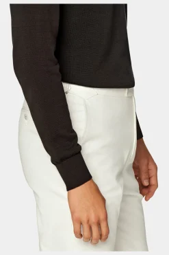 SUITSUPPLY Poloshirt Dunkelbraun Langarm-Männlich Poloshirts
