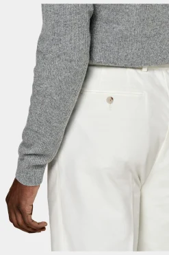 SUITSUPPLY Poloshirt Grau Langarm Knopffrei-Männlich Poloshirts